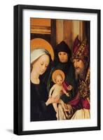 Maria and Archpriest with the Christ-Hans Holbein the Younger-Framed Art Print