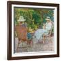 Maria and Elisabeth Van Rysselberghe Knitting in the Garden, C.1912-Theo van Rysselberghe-Framed Giclee Print