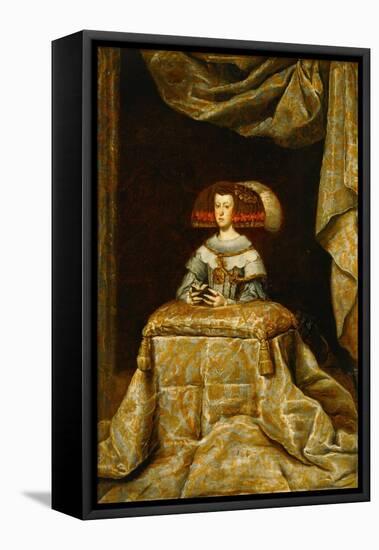 Maria Anna of Austria (1634-1696), Second Spouse of Philip IV, Praying-Diego Velazquez-Framed Stretched Canvas