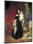 Maria Arkadyevna (Stolypin) Beck (1819-188) with Her Daughter, 1840-Karl Pavlovich Briullov-Mounted Giclee Print