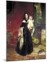 Maria Arkadyevna (Stolypin) Beck (1819-188) with Her Daughter, 1840-Karl Pavlovich Briullov-Mounted Giclee Print