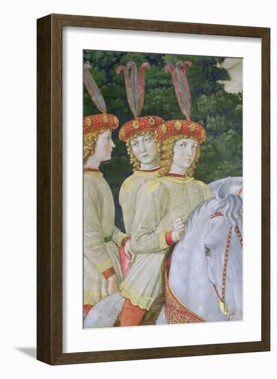 Maria, Bianca and Nannina Medici, Younger Sisters of Lorenzo and Giuliano, Detail-Benozzo di Lese di Sandro Gozzoli-Framed Giclee Print