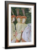 Maria, Bianca and Nannina Medici, Younger Sisters of Lorenzo and Giuliano, Detail-Benozzo di Lese di Sandro Gozzoli-Framed Giclee Print