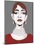 Maria Callas, American soprano , colour caricature-Neale Osborne-Mounted Giclee Print