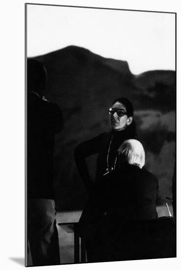 Maria Callas as Director of Les Vepres Siciliennes in Turin-Sergio del Grande-Mounted Photographic Print