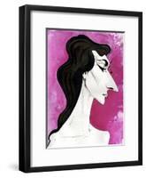 Maria Callas - caricature of the American born Greek opera singer-Neale Osborne-Framed Giclee Print