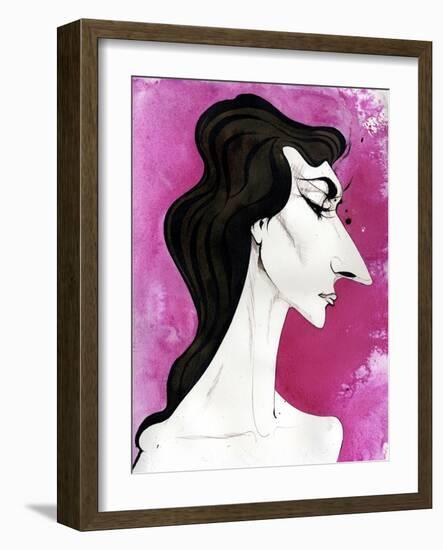 Maria Callas - caricature of the American born Greek opera singer-Neale Osborne-Framed Giclee Print