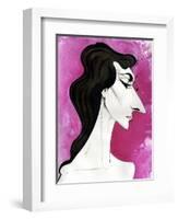 Maria Callas - caricature of the American born Greek opera singer-Neale Osborne-Framed Giclee Print