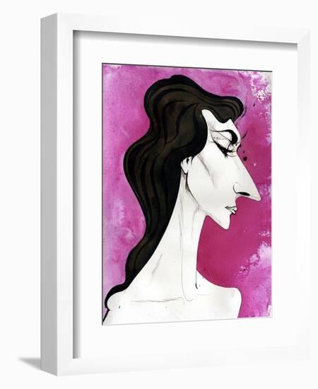 Maria Callas - caricature of the American born Greek opera singer-Neale Osborne-Framed Giclee Print