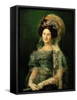 Maria Cristina De Bourbon, Queen of Spain, 1830-Vicente López Portaña-Framed Stretched Canvas