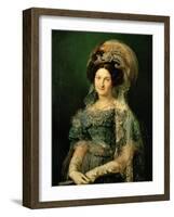 Maria Cristina De Bourbon, Queen of Spain, 1830-Vicente López Portaña-Framed Giclee Print