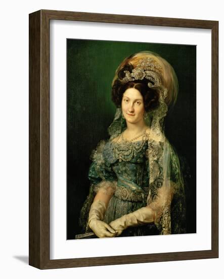 Maria Cristina De Bourbon, Queen of Spain, 1830-Vicente López Portaña-Framed Giclee Print