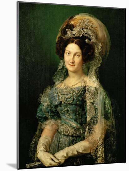 Maria Cristina De Bourbon, Queen of Spain, 1830-Vicente López Portaña-Mounted Giclee Print