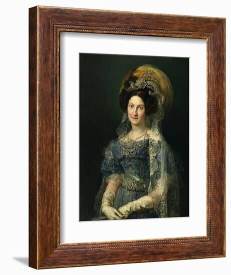 Maria Cristina De Bourbon, Queen of Spain, 1830-Vicente López Portaña-Framed Giclee Print