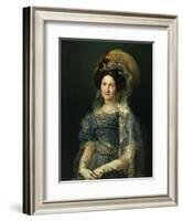 Maria Cristina De Bourbon, Queen of Spain, 1830-Vicente López Portaña-Framed Giclee Print