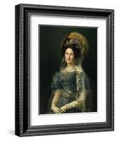 Maria Cristina De Bourbon, Queen of Spain, 1830-Vicente López Portaña-Framed Giclee Print