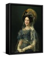 Maria Cristina De Bourbon, Queen of Spain, 1830-Vicente López Portaña-Framed Stretched Canvas