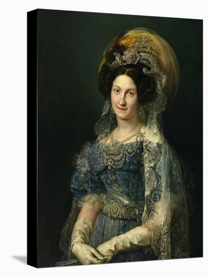 Maria Cristina De Bourbon, Queen of Spain, 1830-Vicente López Portaña-Stretched Canvas