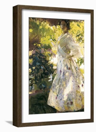 Maria Dressed as Valencian Farmer-Joaquín Sorolla y Bastida-Framed Art Print