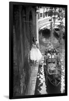 Maria Félix Smiling Beside a Gondola-null-Framed Giclee Print