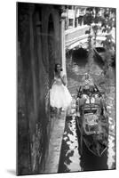 Maria Félix Smiling Beside a Gondola-null-Mounted Giclee Print