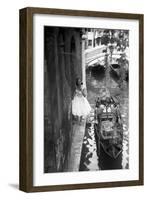 Maria Félix Smiling Beside a Gondola-null-Framed Giclee Print