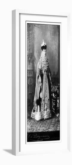 Maria Feodorovna Wearing Traditional Russian Dress, C.1860s-null-Framed Photographic Print