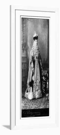 Maria Feodorovna Wearing Traditional Russian Dress, C.1860s-null-Framed Photographic Print