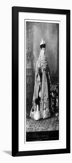 Maria Feodorovna Wearing Traditional Russian Dress, C.1860s-null-Framed Photographic Print