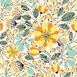 Vector Seamless Vintage Pattern with Yellow Roses.Can Be Used for Desktop Wallpaper or Frame for a-Maria_Galybina-Art Print