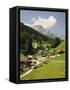 Maria Gern and Untersberg, Berchtesgadener Land, Bavaria, Germany, Europe-Jochen Schlenker-Framed Stretched Canvas