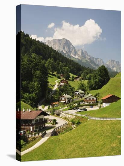 Maria Gern and Untersberg, Berchtesgadener Land, Bavaria, Germany, Europe-Jochen Schlenker-Stretched Canvas