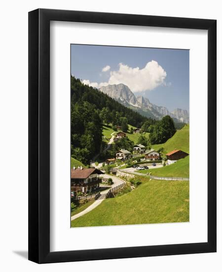 Maria Gern and Untersberg, Berchtesgadener Land, Bavaria, Germany, Europe-Jochen Schlenker-Framed Premium Photographic Print