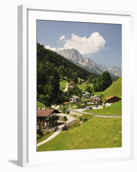 Maria Gern and Untersberg, Berchtesgadener Land, Bavaria, Germany, Europe-Jochen Schlenker-Framed Photographic Print