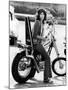 Maria Grazia Buccella on a Motorcycle-null-Mounted Giclee Print