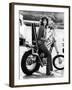 Maria Grazia Buccella on a Motorcycle-null-Framed Giclee Print