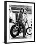 Maria Grazia Buccella on a Motorcycle-null-Framed Giclee Print