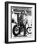 Maria Grazia Buccella on a Motorcycle-null-Framed Giclee Print