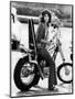 Maria Grazia Buccella on a Motorcycle-null-Mounted Giclee Print