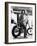 Maria Grazia Buccella on a Motorcycle-null-Framed Giclee Print