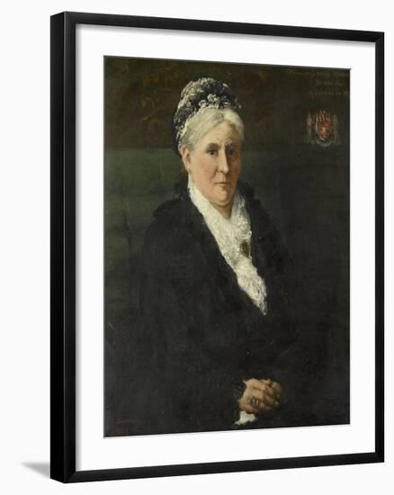 Maria Hermina Heemskerk. Echtgenote Van Menno David Graaf Van Limburg Stirum-Hendrik Willem Mesdag-Framed Art Print