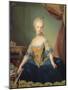 Maria Josepha of Austria (Oil on Canvas)-Anton Raphael Mengs-Mounted Giclee Print