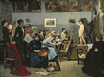 The Studio of Academy Julian, 1881 (Oil on Canvas)-Maria Konstantinova Bashkirtseva-Giclee Print