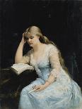 Young Woman Reading-Maria Konstantinovna Bashkirtseva-Framed Giclee Print