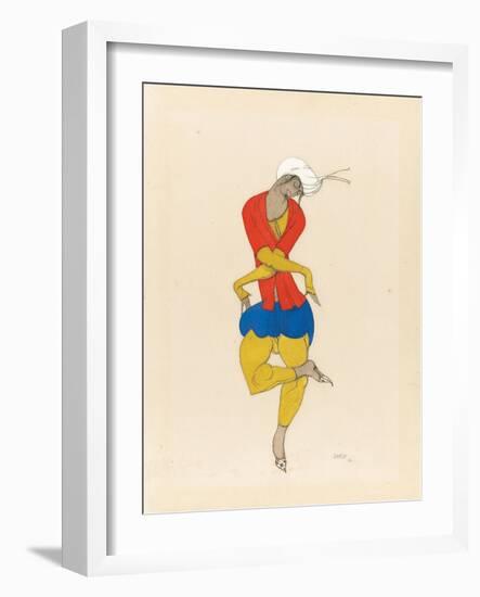 Maria Kuznetsova, Costume Design for 'L'Adoration', 1922 (Pencil and Gouache on Paper)-Leon Bakst-Framed Giclee Print