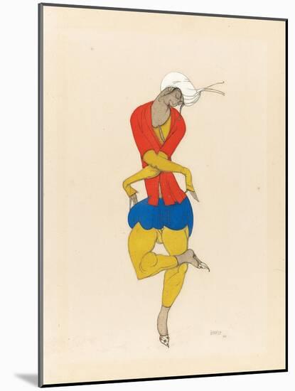 Maria Kuznetsova, Costume Design for 'L'Adoration', 1922 (Pencil and Gouache on Paper)-Leon Bakst-Mounted Giclee Print