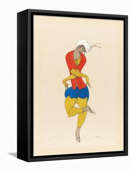 Maria Kuznetsova, Costume Design for 'L'Adoration', 1922 (Pencil and Gouache on Paper)-Leon Bakst-Framed Stretched Canvas