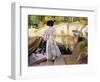 Maria Looking at the Fishes, Granja, 1907-Joaquín Sorolla y Bastida-Framed Giclee Print