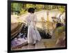 Maria Looking at the Fishes, Granja, 1907-Joaquín Sorolla y Bastida-Framed Giclee Print