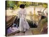 Maria Looking at the Fishes, Granja, 1907-Joaquín Sorolla y Bastida-Stretched Canvas